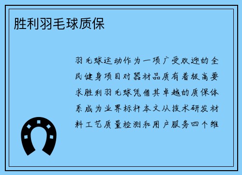 胜利羽毛球质保